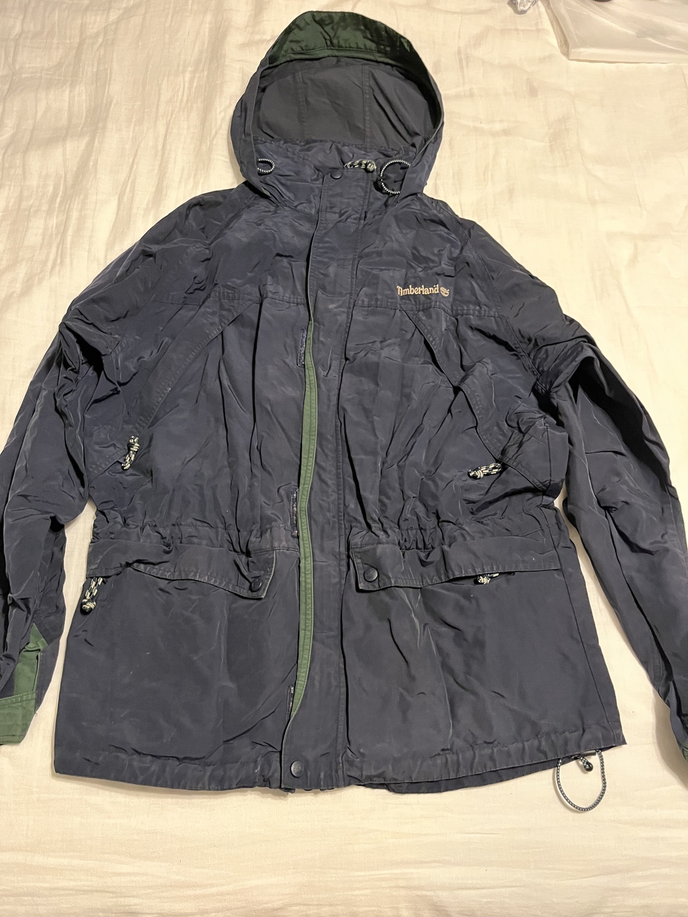 Timberland Utility Hooded Jacket Black & Green Medium